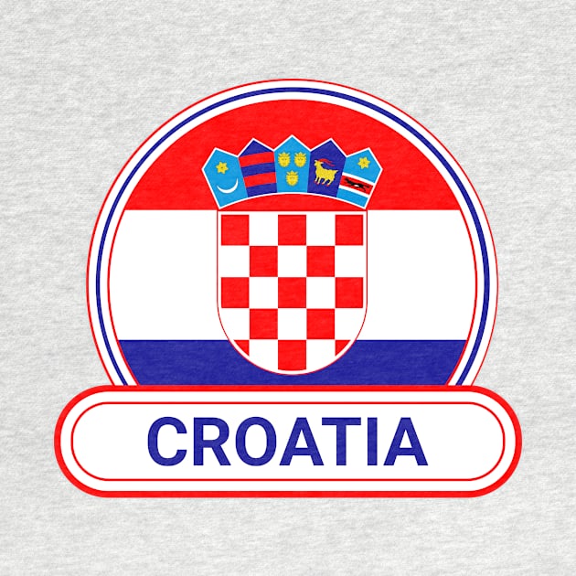 Croatia Country Badge - Croatia Flag by Yesteeyear